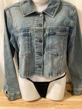 Buffalo David Bitton Cropped Denim Jacket Light Wash Women’s Medium